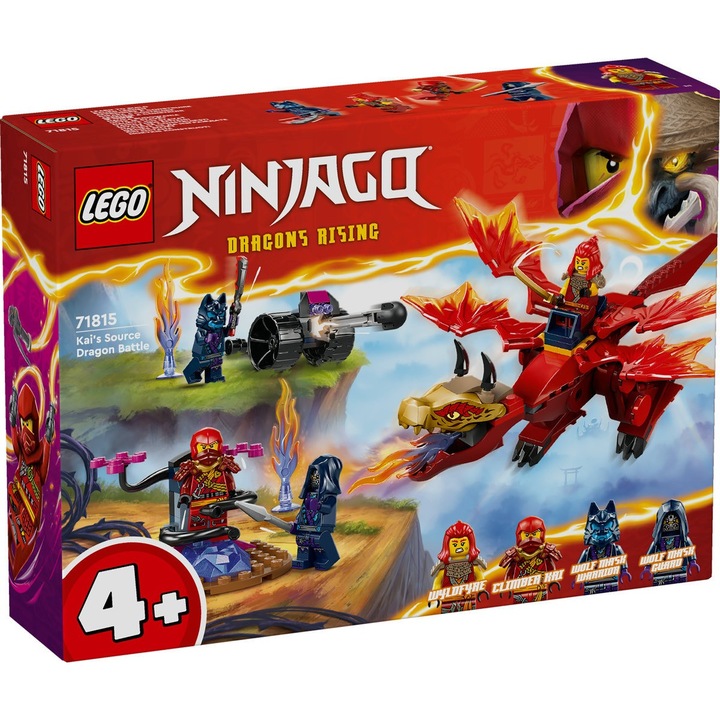 LEGO NINJAGO 71815 építőkészlet, Kai's Source Dragon Battle, 120 darab, 4+ év, többszínű