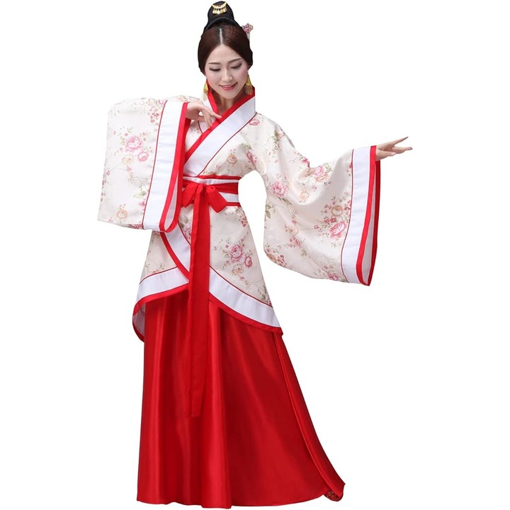 Дамска традиционна китайска носия Ханфу, М, многоцветна