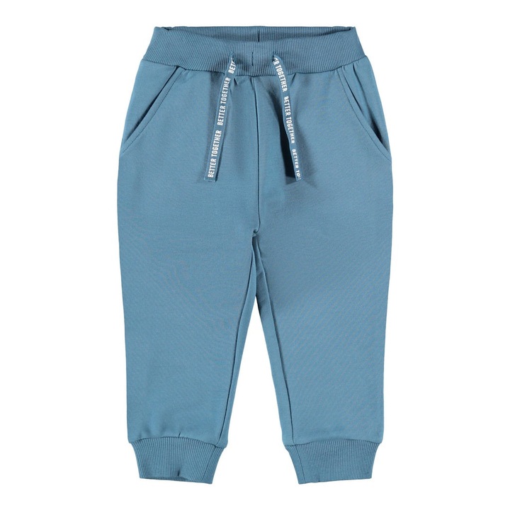Pantaloni copii bumbac organic baieti - Name It Tona Teal 4060