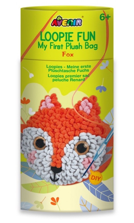 Творчески комплект за деца Avenir, чантичка, модел лисица, с аксесоари, многоцветен