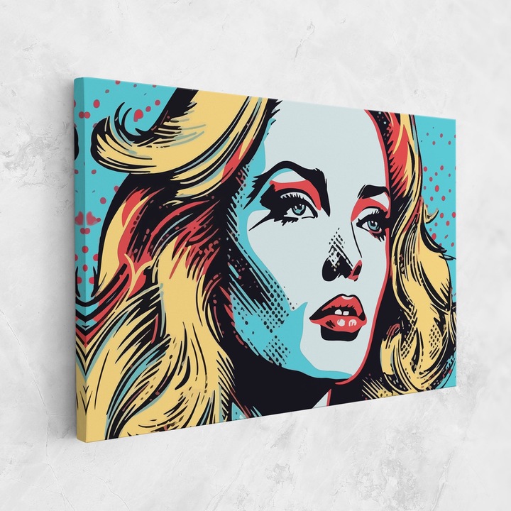 Tablou Canvas, 20x30 cm, Dormitor Si Living, Moderne, Pop, Pop Art Lady