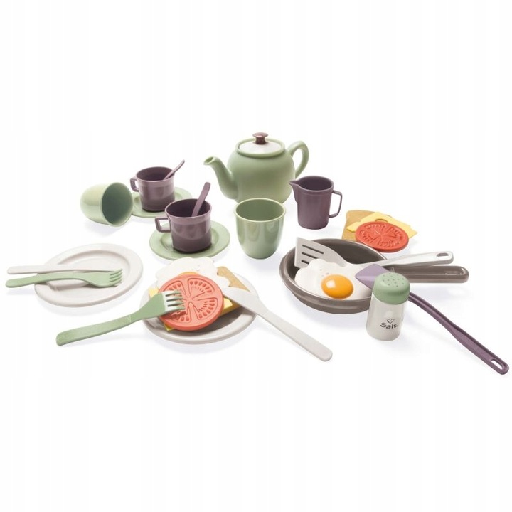 Reggeli játszókészlet gyerekeknek, Dantoy Green Garden, 29 db, tarka, 25x14,5x14cm