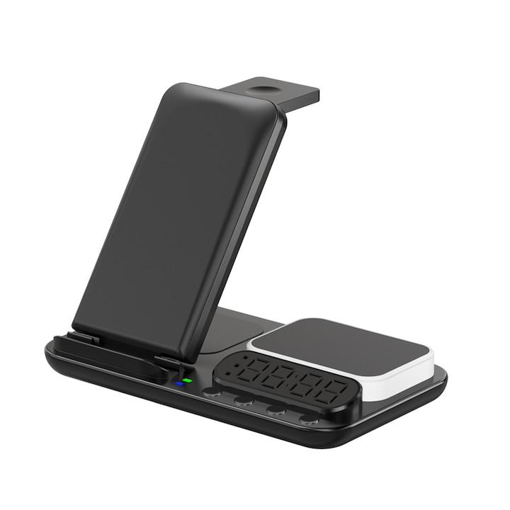 Statie incarcare wireless, SIHOiSi, 7in1, 15W, Pliabil, Negru