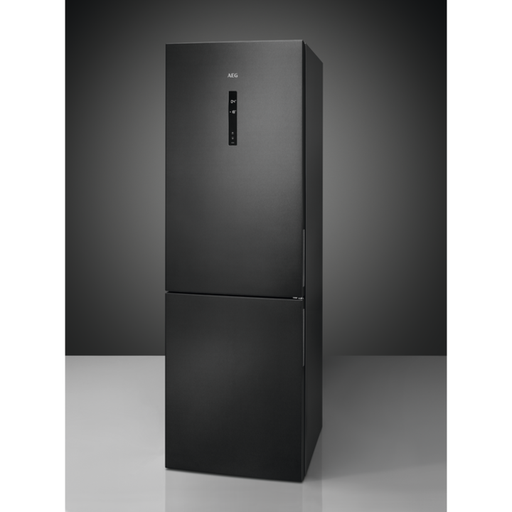 Combina frigorifica AEG ORC8M321EL, 330 l, MultiFlow, CustomFlex, Afisaj LCD, Usi reversibile, Iluminare LED, Clasa E, H 186 cm, Gri