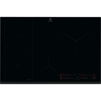 Plita incorporata cu inductie Electrolux EIS82453 SenseBoil, Hob2Hood, functie Bridge, 80 cm