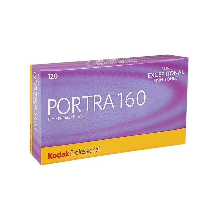 Film profesional color Kodak Portra, ISO160, 120mm, set 5 buc