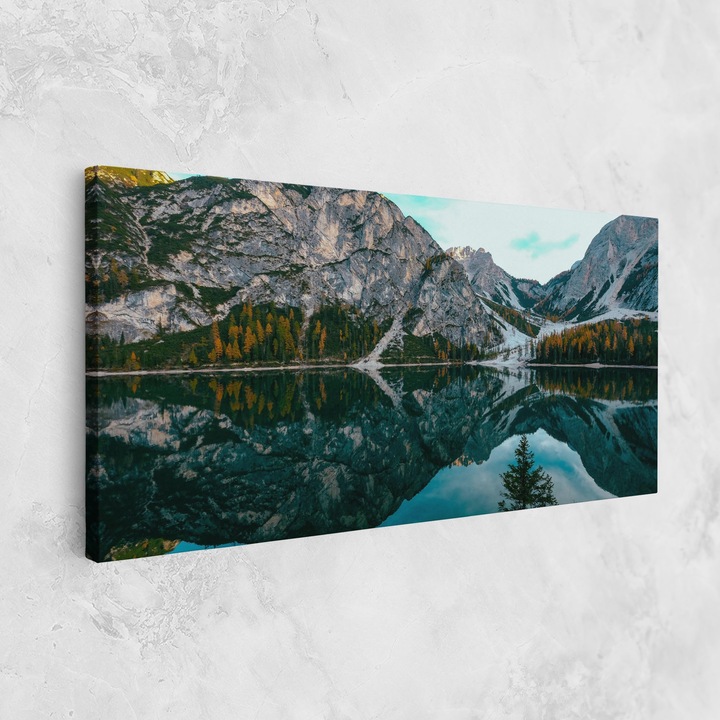 Tablou Canvas, 80x160 cm, Dormitor Si Living, Peisaje, Lacuri, Mountain Nice Lake