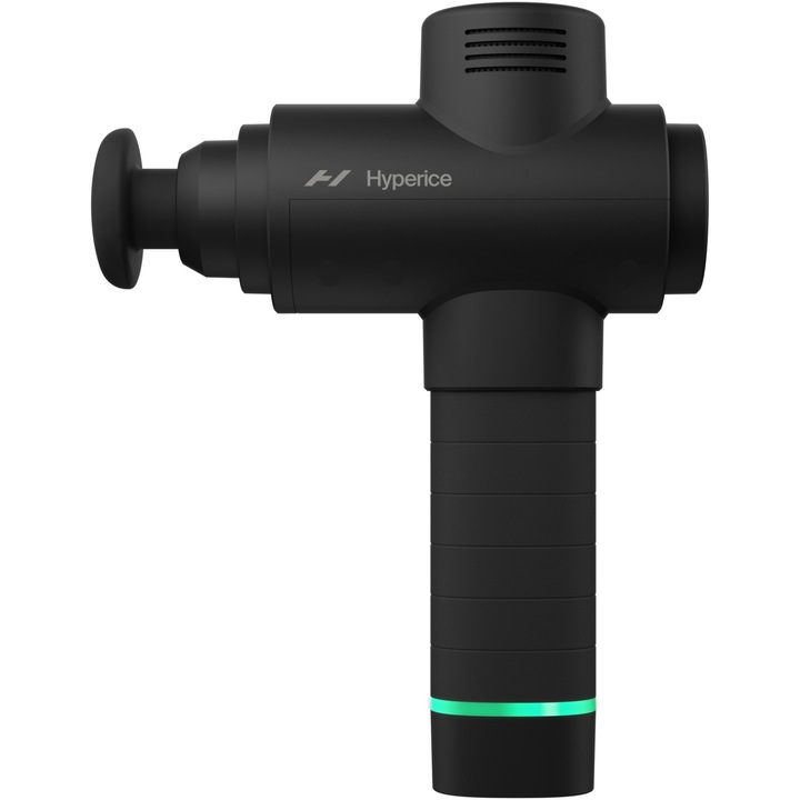 Pistol de masaj cu vibratie Hyperice Hypervolt 2 53200-038-01, conectivitate Bluetooth, 3 viteze de percutie, motor Brushless high-torque 60W, Patented Pressure Sensor Technology™, 5 capete, autonomie baterie pana la 3h, negru