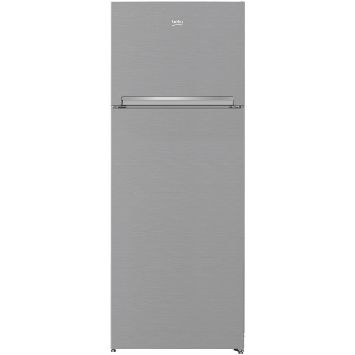 Хладилник с фризер Beko RDNE455K40XBN, 406 л, NeoFrost Dual Cooling, Компресор ProSmart Inverter, Кутия за зеленчуци и плодове, Функция бързо охлаждане, Поставка за бутилки XXL, Клас Е, H 185 см, Сребрист