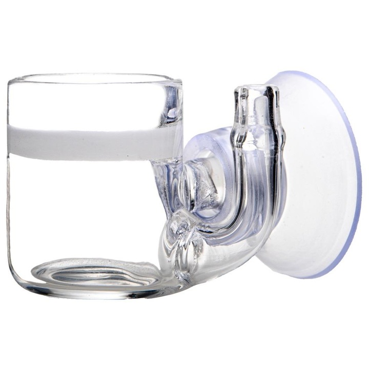 Difuzor CO2, AQG, sticla, capacitate 500 l, cu 2 ventuze, 40 mm, transparent