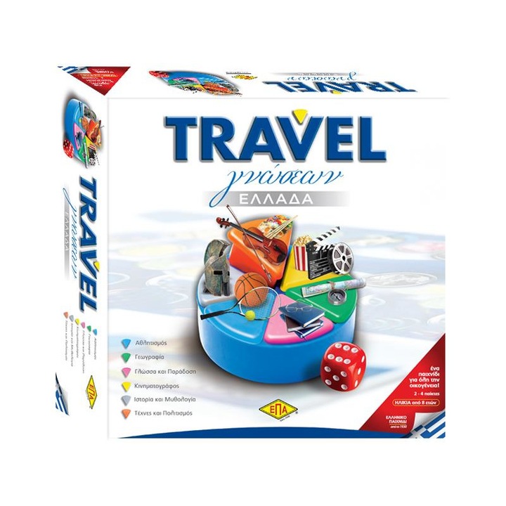 Set de Jocuri de Societate, Epitrapezio Gnosis, Editie Speciala Grecia, 2-4 Jucatori, 8+ ani