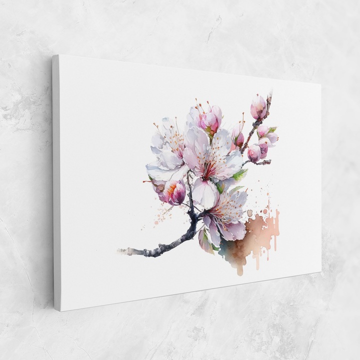 Tablou Canvas, 50x70 cm, Dormitor Si Living, Peisaje, Primavara, Cherry Spring Art