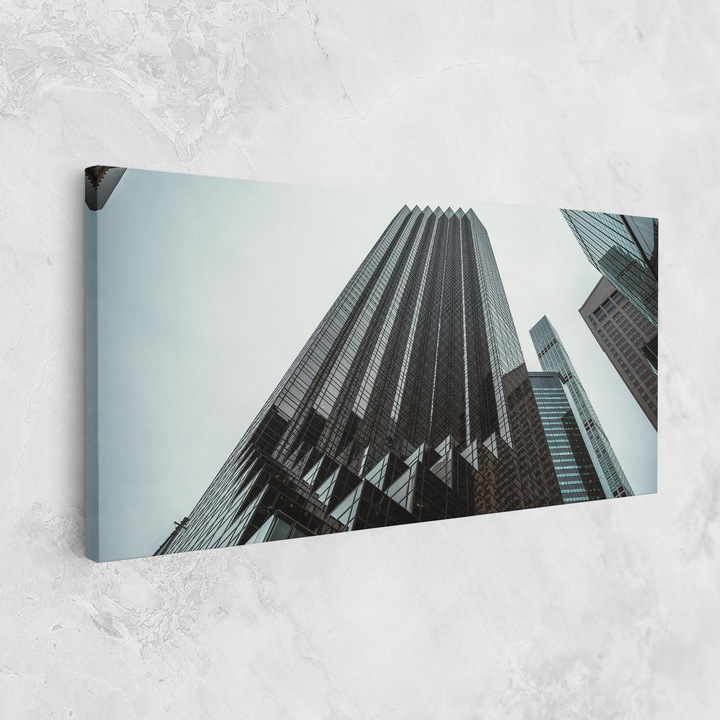 Tablou Canvas, 50x100 cm, Dormitor Si Living, Peisaje, Urbane, Cool Building View