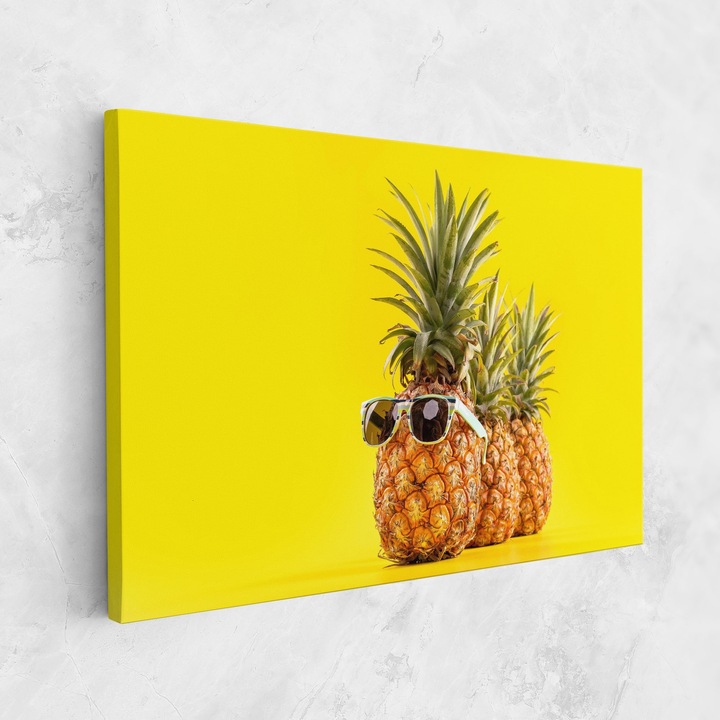 Tablou Canvas, 50x70 cm, Dormitor Si Living, Peisaje, Vara, Pineapple Looking Up