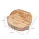 Cutie din lemn tip suvenir pentru ombilic si suvita par, JENUOS®, depozitare dinti de lapte, 12.5×11.5×1.9cm, model pentru fata