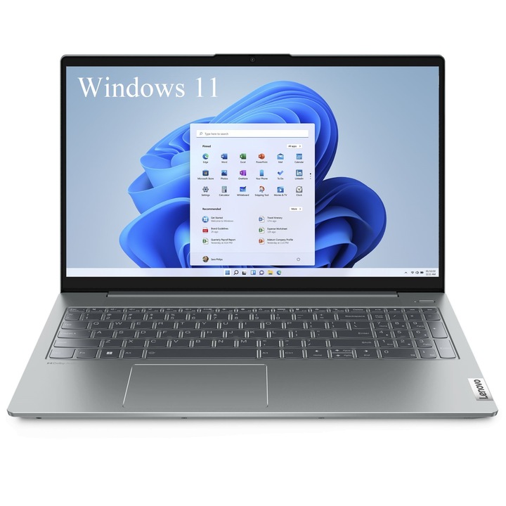Лаптоп Lenovo IdeaPad 5 15IAL7, 15.6" FHD IPS, Intel Core i7-1255U 10-core, 16GB DDR4, 512 GB SSD m2 PCIe, NVIDIA GeForce MX550 2GB GDDR6, Windows 11 Home, 1.77 kg Cloud Grey