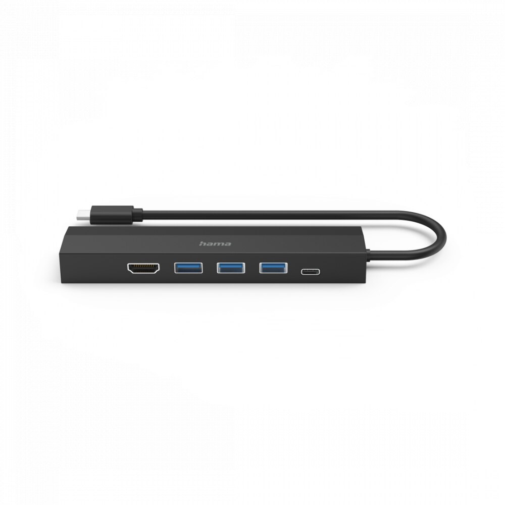 Hub USB-C HAMA, multiport, 6 porturi, 3 x USB-A, USB-C, HDMI, LAN ...