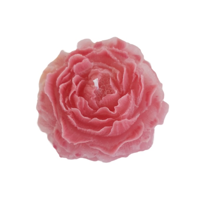 Lumanare realizata manual din ceara naturala de soia, bujor Regal in 2 nuante