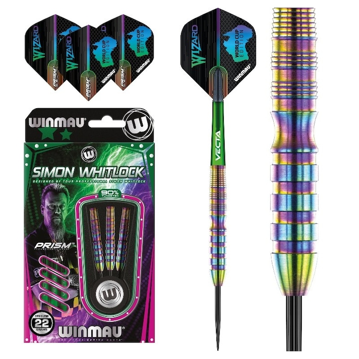 Комплект от 3 дартса Simon Whitlock World Cup Edition 90%, 24