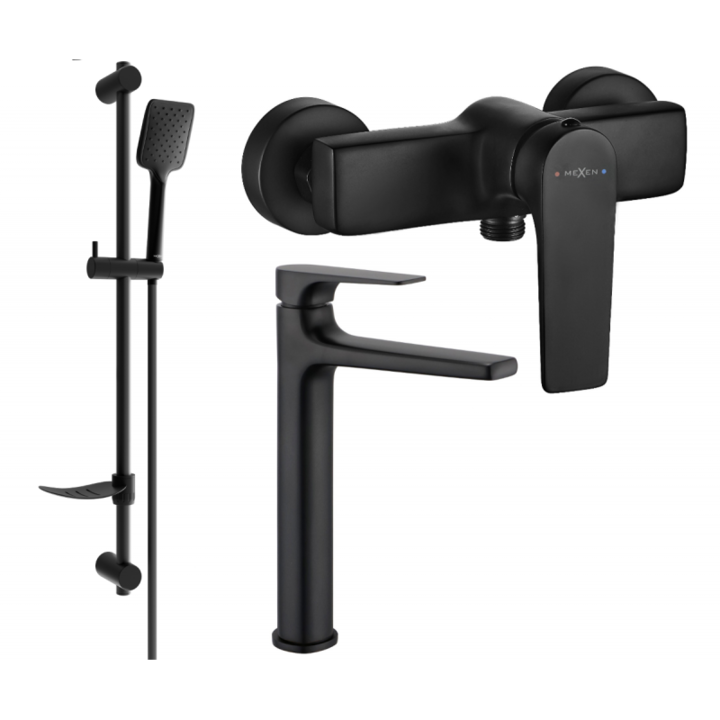 Set de dus, Mexen, 5614, Negru, Alama