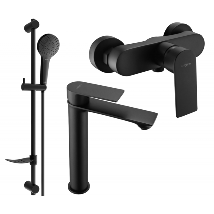 Set de dus, Mexen, 5894, Negru, Alama