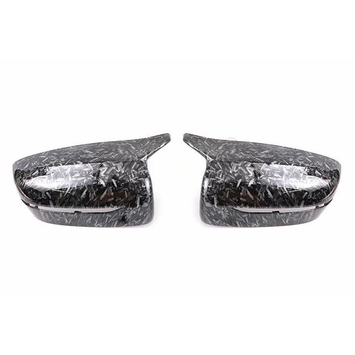 Комплект от 2 M корпуса за огледала BMW Series 3, 5, 6, 7, 8 G20 G30 G31 G11 G12 G38 G15 G21 G16, Оригинални щипки, Кован карбон