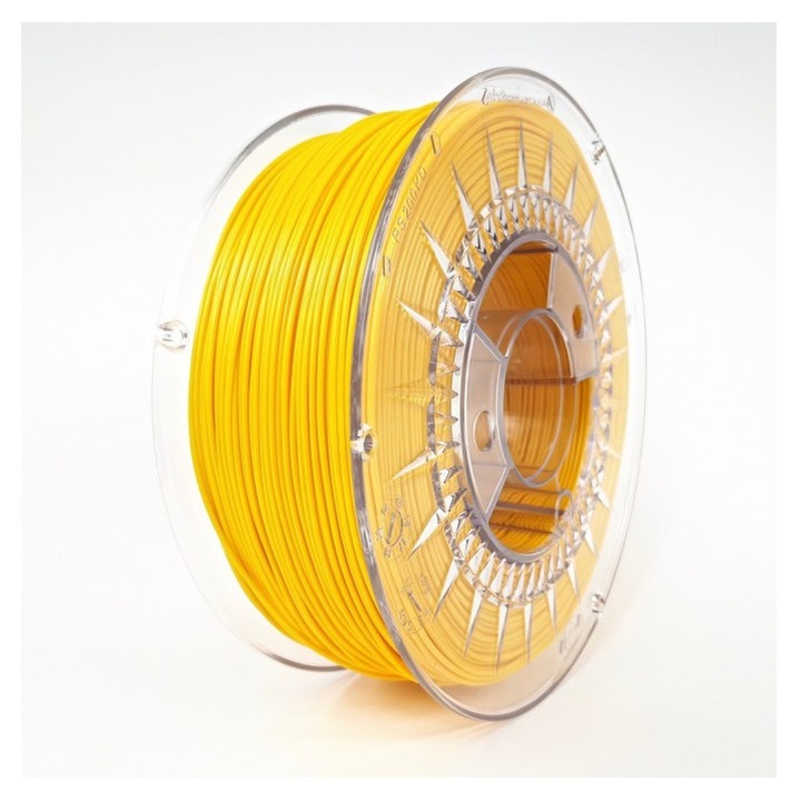 Filament PETG galben 3D, 1.75mm, 1kg, imprimanta 3D Devil Design