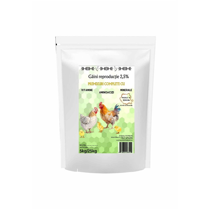 Baromfi takarmány, Kys Prod, Premix 2, 5 Tenyészcsirke, 5 kg