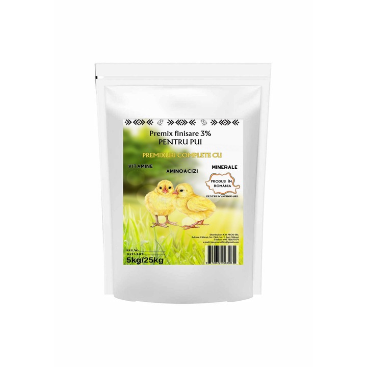Baromfi takarmány, Premix 3% Finishing chicken, 5 kg