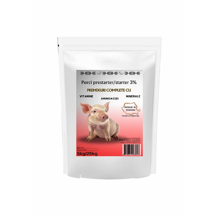 Haszonállat takarmány, Kys Prod, Premix 3% Prestarter és starter, sertés, 5 kg