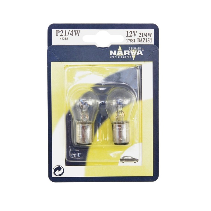 Set 2 Becuri P21/4W 12V Narva Blister