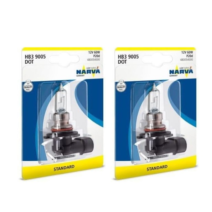 Комплект 2 крушки за фарове HB3 12V P20D 60 W Narva