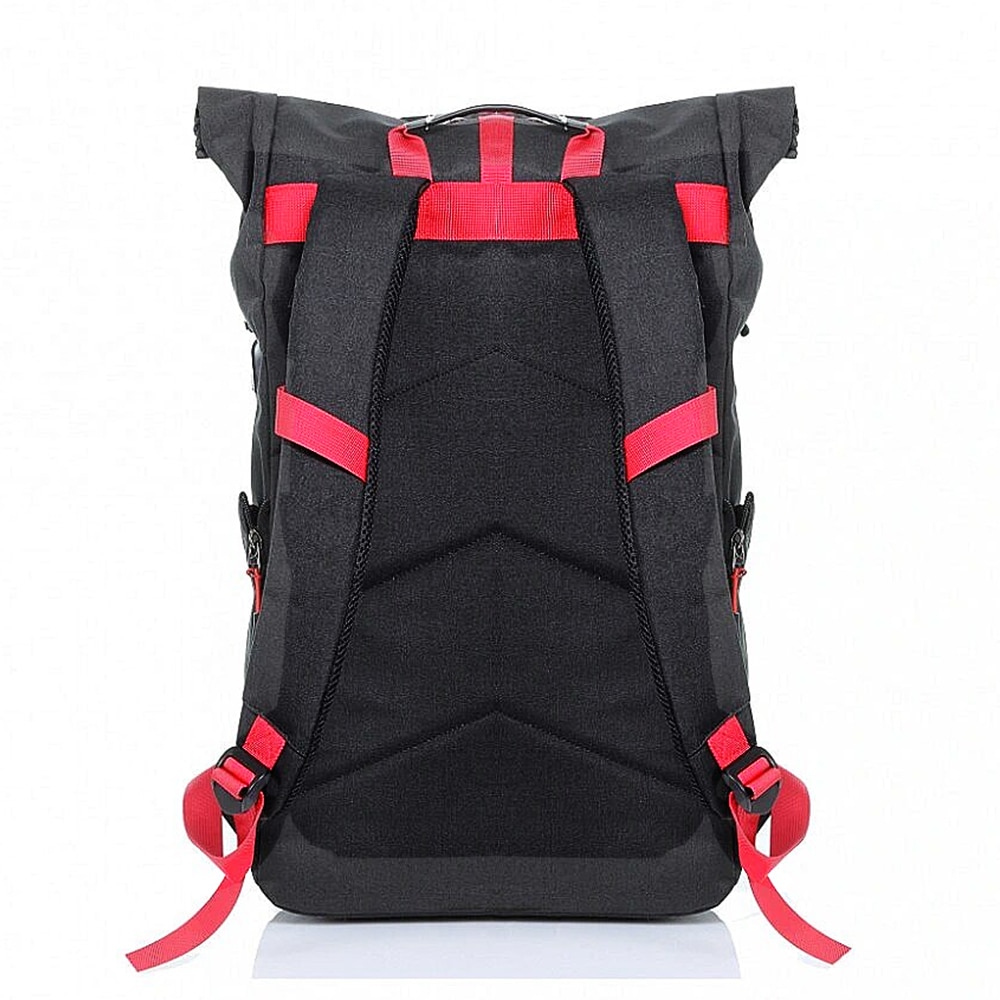 Rucsac DaredevilRouge pentru Laptop 15.6”, OPTIM SOLUTION, Functie Roll-top, Port USB, Multi-pockets, Universal, Design Ergonomic, Waterproof, Poliester 300D, High-Load Capacity, Curele Reglabile, Interior Captusit, Negru/Roz