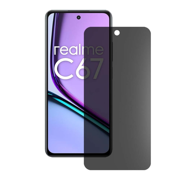 SILKASE matt adatvédő fólia Realme C67-hez, képernyővédő, szilikon