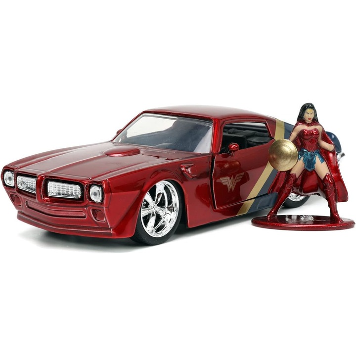 Wonder Woman & 1972 Pontiac Firebird modell autó 1:32