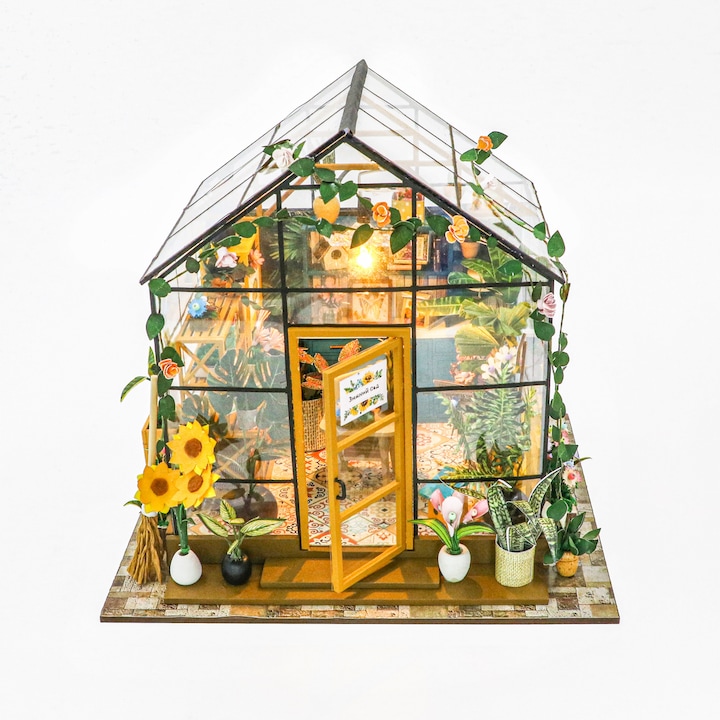 Casa in miniatura 3D, Sunshine Flower House, DIY, 20x 18 x19 cm