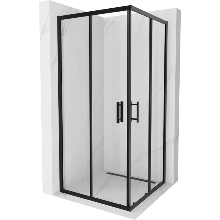 Cabina de dus, Mexen, 3610, Standard, Negru, Patrat