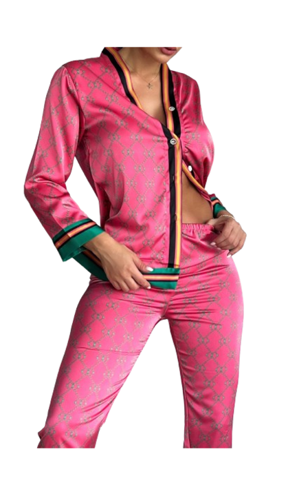 Дамски пижами, Сатен, Розови, Elia Swimwear, Розово