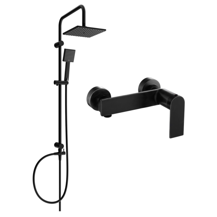 Set de dus, Mexen, 6044, Negru, Otel