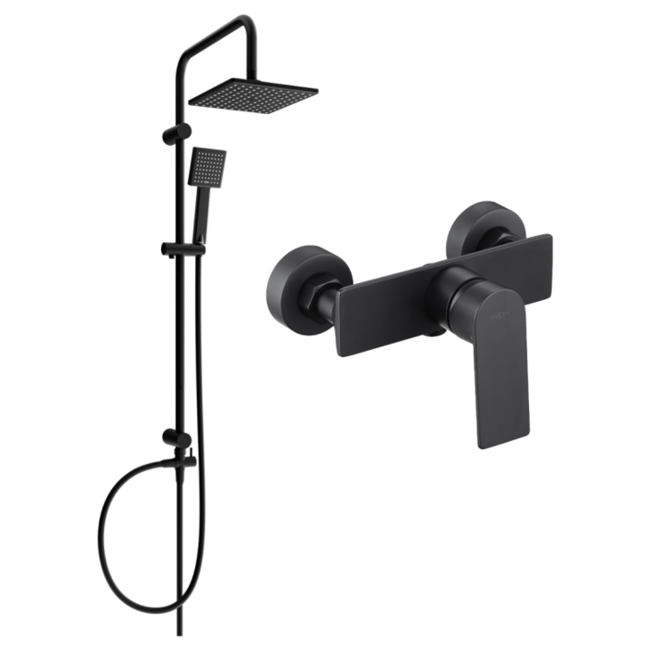 Set de dus, Mexen, 6052, Negru, Otel