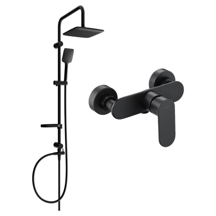 Set de dus, Mexen, 6063, Negru, Otel