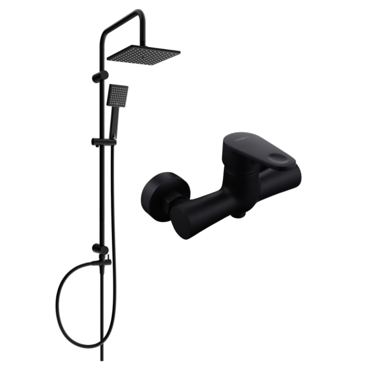 Set de dus, Mexen, 6084, Negru, Otel