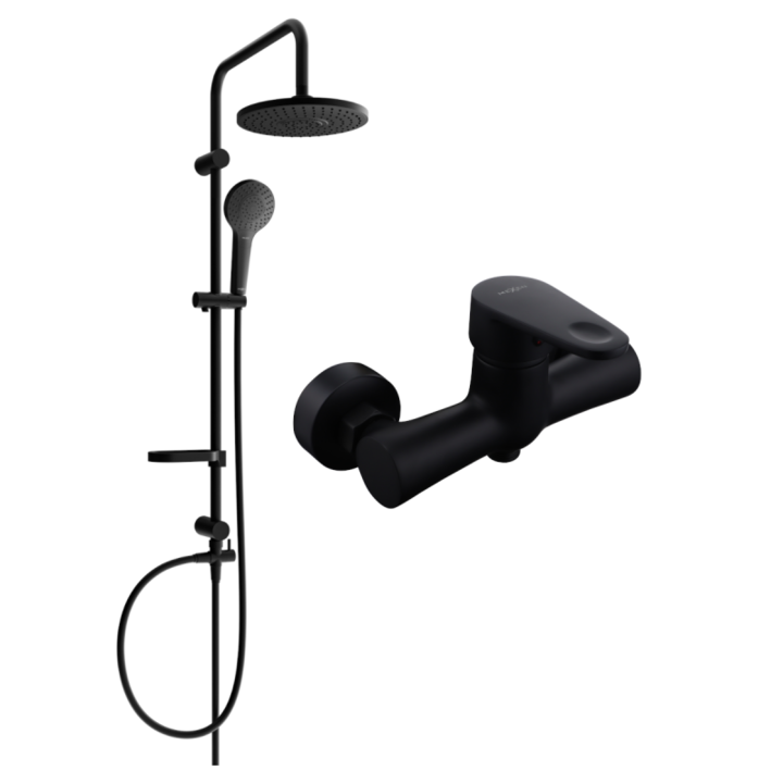 Set de dus, Mexen, 6085, Negru, Otel