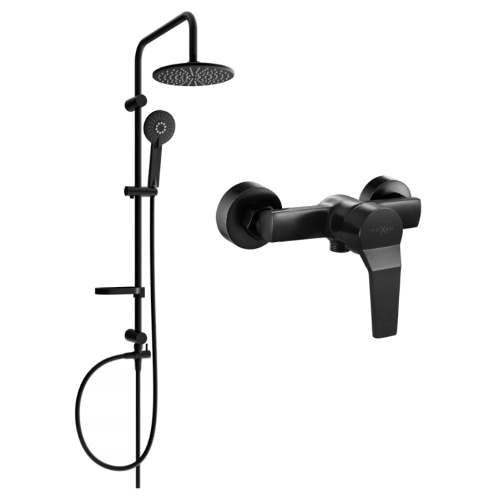 Set de dus, Mexen, 6131, Negru, Otel