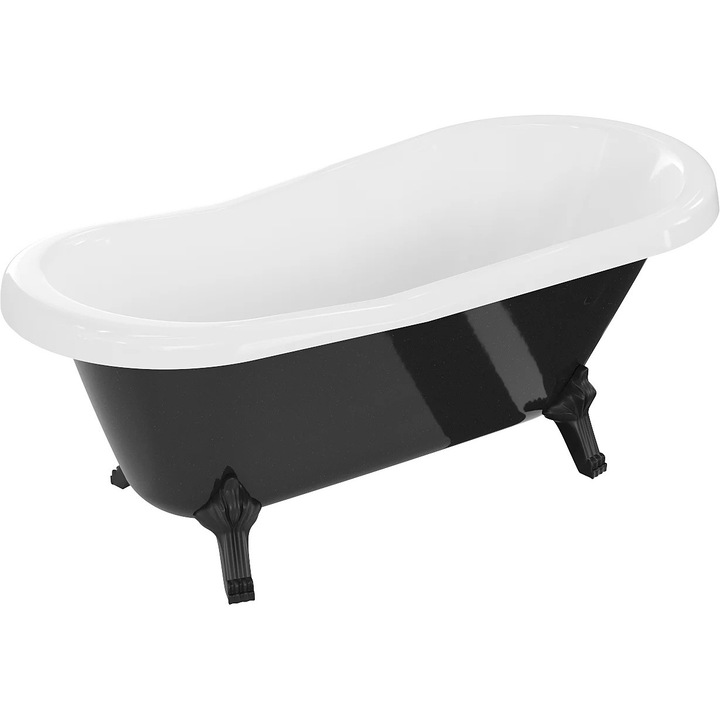 Cada de sine statatoare, Mexen, Retro, 2436, 150 x 73 cm, Acril, Alb/Negru