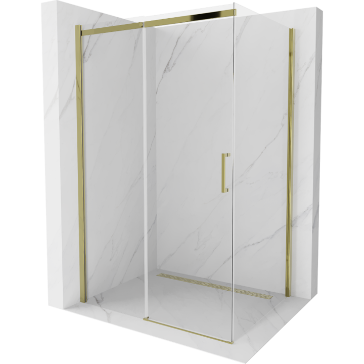 Cabina de dus, Mexen, 4127, Standard, Auriu, Dreptunghi