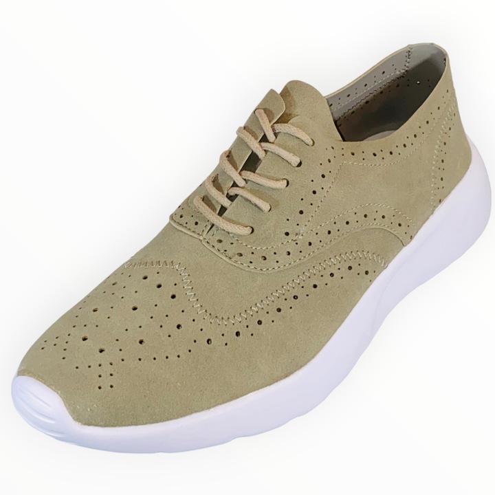 Мъжки обувки FLUID Smart Casual Taupe от екологична кожа Оксфорд, размер 42 EU