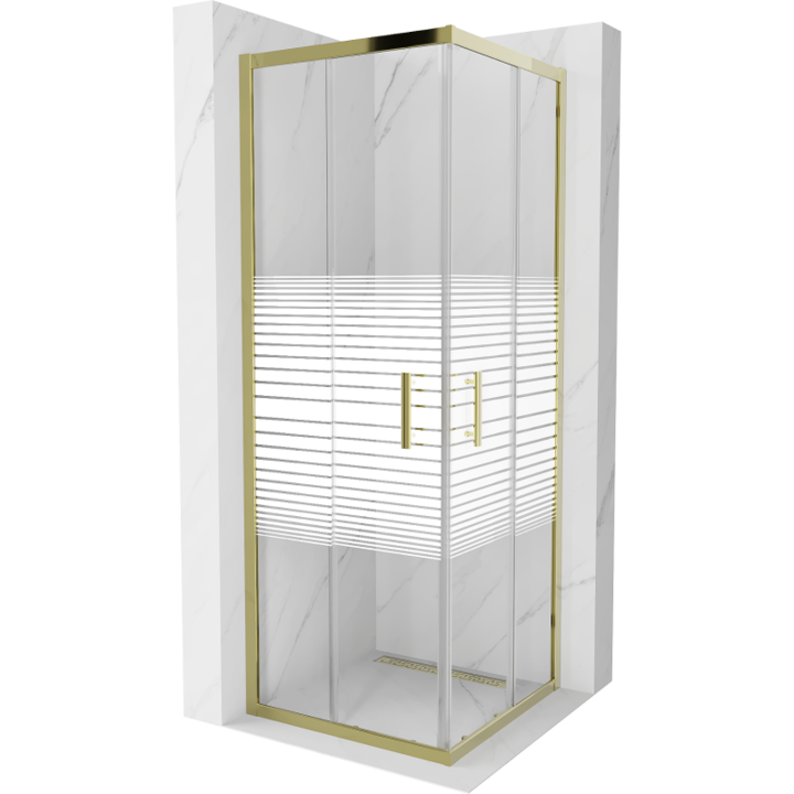 Cabina de dus, Mexen, 14381, Standard, Auriu, Patrat