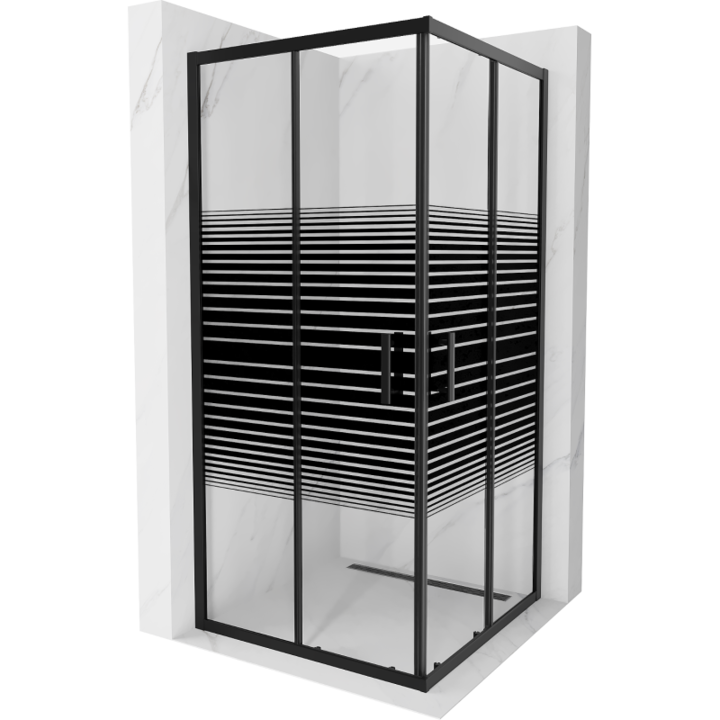 Cabina de dus, Mexen, 14392, Standard, Negru, Patrat