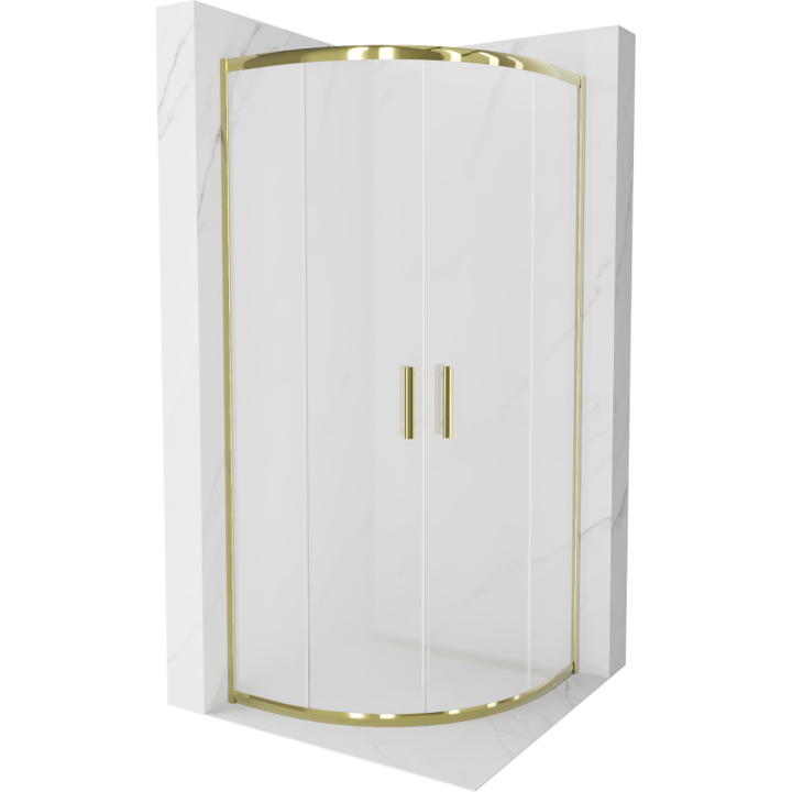 Cabina de dus, Mexen, 14405, Standard, Auriu, Semirotund